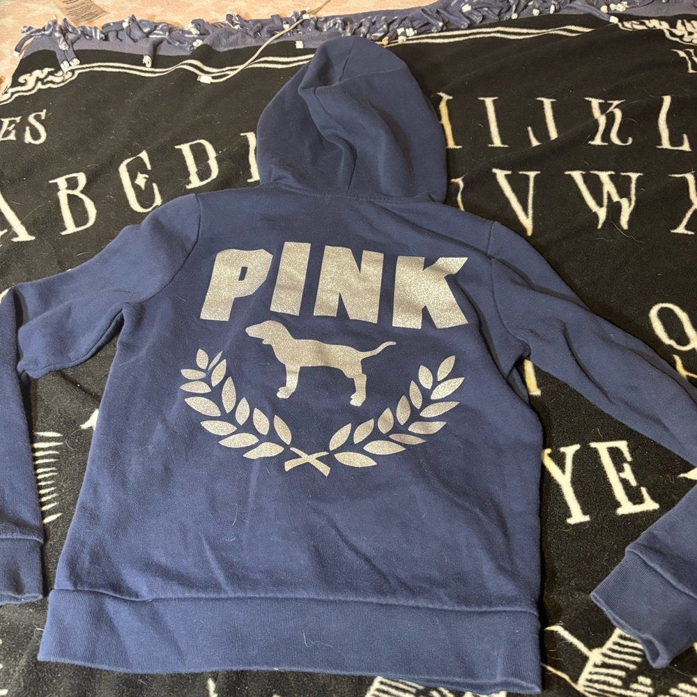 PINK Victoria's Secret Navy Fleece Jacket